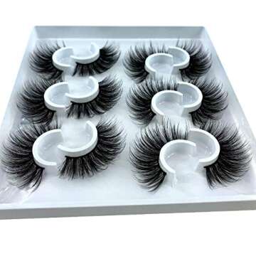 Fluffy False Eyelashes - 6 Pairs Natural 3D Lashes