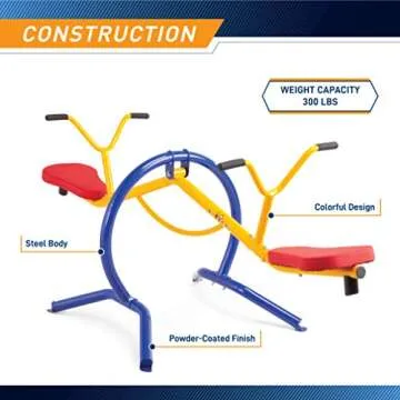 gym dandy Teeter-Totter Home Seesaw Playground Set TT-210, Multi Colored, 37.00 x 31.00 x 85.50 inches