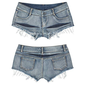Cresay Women's Sexy Cut Off Denim Shorts for Parties