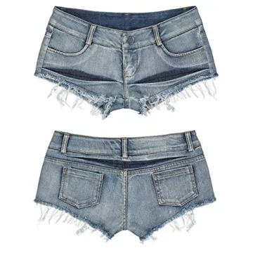 Cresay Women's Sexy Cut Off Denim Shorts for Parties