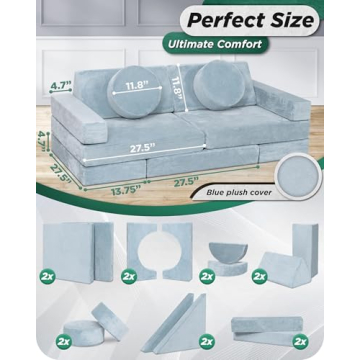 Lunix LX15 Modular Kids Couch - Safe & Fun Play Furniture