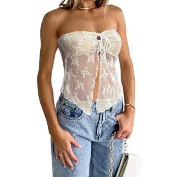 Trendy WPNAKS Women's Y2K Strapless Tube Top – Perfect for Casual Outings!