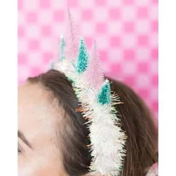 Christmas Tree Glitter Felt & Tinsel Head Bopper