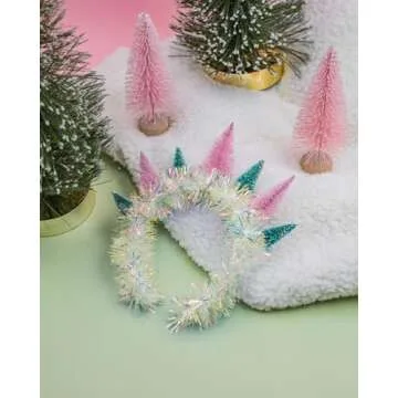 Christmas Tree Glitter Felt & Tinsel Head Bopper