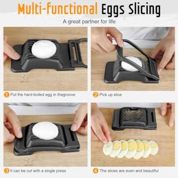 Yuzxaun Egg Slicer for Perfectly Sliced Eggs and Fruits
