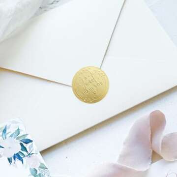 Elegant Embossed Gold Stickers for All Occasions