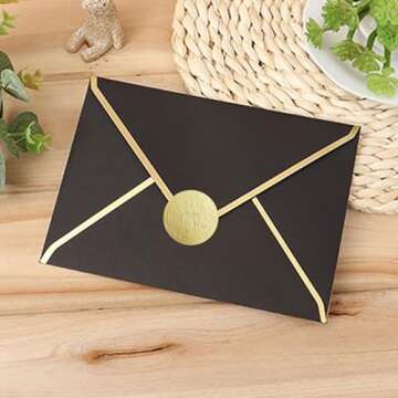 Elegant Embossed Gold Stickers for All Occasions