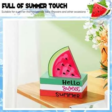 Yulejo Summer Watermelon Book Decor Set for Parties