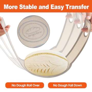 Silicone Bread Sling Oval- Non-Stick & Easy Clean Reusable Oval Silicone Baking Mat for dutch oven. ...