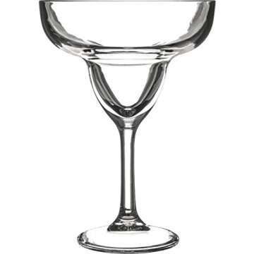 Carlisle FoodService Products Alibi Margarita Glass for Restaurants, Catering, Kitchens, Plastic, 16 Ounces, Clear