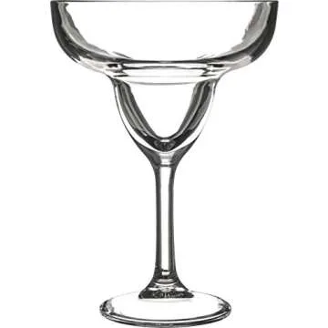 Carlisle FoodService Products Alibi Margarita Glass for Restaurants, Catering, Kitchens, Plastic, 16 Ounces, Clear