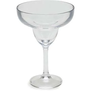 Carlisle FoodService Products Alibi Margarita Glass for Restaurants, Catering, Kitchens, Plastic, 16 Ounces, Clear