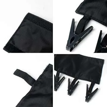 TamBee Portable Hanger Clips Travel Clothesline Travel Hangers Towel Drying Rack Clothing Hanger Folding Portable Sock Dock Swimsuit Drying Rack Hanger with 6 Clips Pack of 3 (Black)