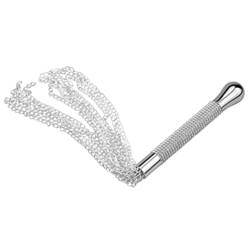 Romi SM BDSM Metal Diamond Handle Chain Whip Flogger - A Flirting Fantasy Experience