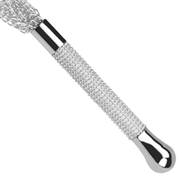 Romi BDSM Metal Diamond Handle Chain Whip Flogger for Pleasure