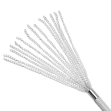 Romi BDSM Metal Diamond Handle Chain Whip Flogger for Pleasure