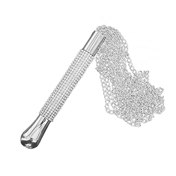 Romi BDSM Metal Diamond Handle Chain Whip Flogger for Pleasure