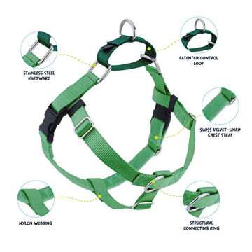 2 Hounds Design Freedom No Pull Dog Harness, Adjustable Harness, Easy Walking & Comfortable Control,...
