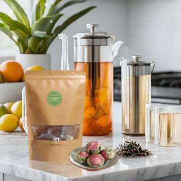 GOARTEA 12Pcs Blooming Tea Flowers Balls Green Tea Ball Blooming Flower Tea Artistic - Individually ...