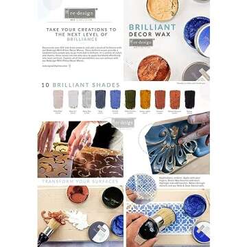Prima Marketing Inc. Redesign Wax Paste, Graphite - High Quality Versatile Finishing Paste for Craft...