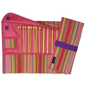 Clover Takumi Getaway 9-Inch Single Point Knitting Needle Gift Set with 7 Sizes