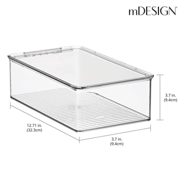 mDesign Plastic Storage Organizer Boxes - 2 Pack for Kids