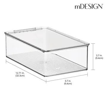 mDesign Plastic Storage Organizer Boxes - 2 Pack for Kids