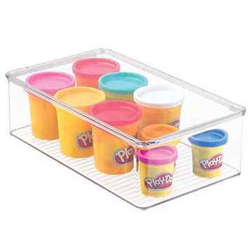mDesign Plastic Storage Organizer Boxes - 2 Pack for Kids