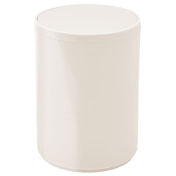 mDesign Slim Round Trash Can - Perfect for Small Bathrooms