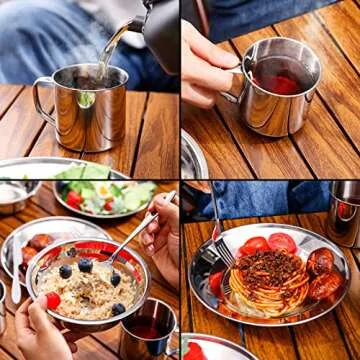 Odoland 29pcs Camping Utensils Tableware Kit for All