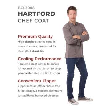Chef Works Hartford Chef Coat - Lightweight & Stylish