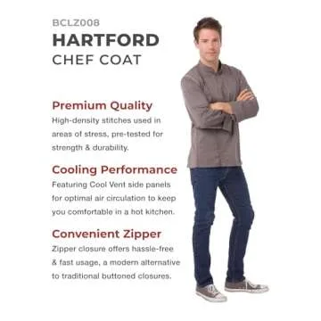 Chef Works Hartford Chef Coat - Lightweight & Stylish