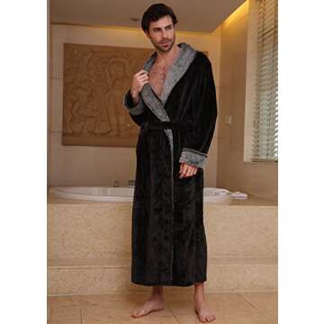 SUNBABY Flannel Bathrobe for Cozy Comfort and Style