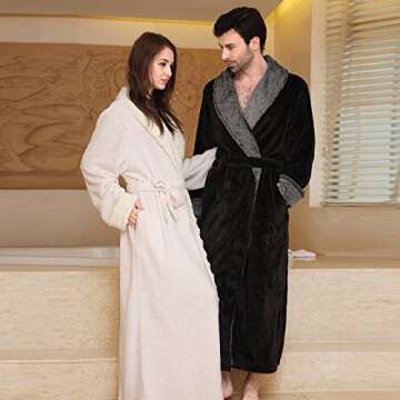 SUNBABY Flannel Bathrobe for Cozy Comfort and Style