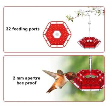 Sherem Hummingbird Feeder - Ant and Bee Proof Design