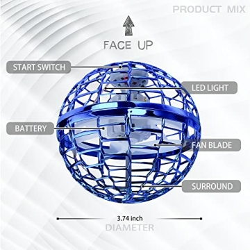 Flying Ball Toy Globe - Interactive LED Drone for All Ages
