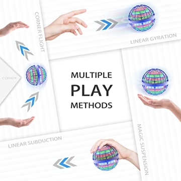 Flying Ball Toy Globe - Interactive LED Drone for All Ages