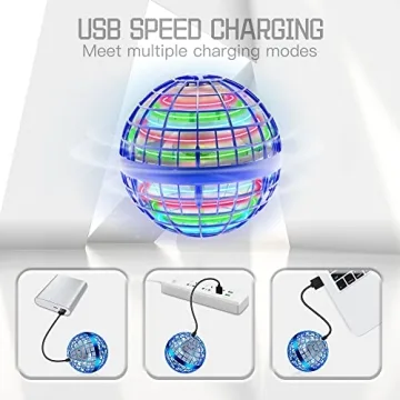 Flying Ball Toy Globe - Interactive LED Drone for All Ages