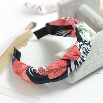 DRESHOW 8 Pack Boho Vintage Headbands for Women Girls Knotted Headwraps Fashion Hair Hoops Elastic Hair Accessories