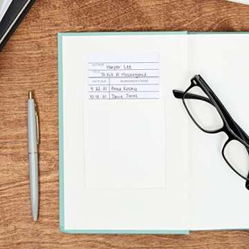 Library Checkout Cards, Due Date Note Cards for Record Keeping (3x5 in, 250 Pack)