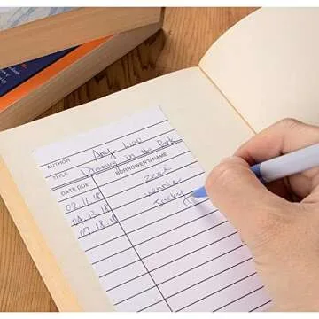 Library Checkout Cards, Due Date Note Cards for Record Keeping (3x5 in, 250 Pack)