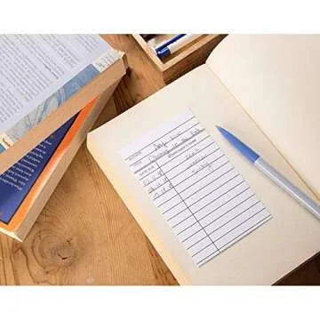 Library Checkout Cards, Due Date Note Cards for Record Keeping (3x5 in, 250 Pack)