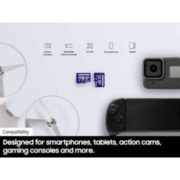 SAMSUNG PRO Plus microSD Memory Card + Adapter, 128GB microSDXC, Up to 180 MB/s, Full HD & 4K UHD, UHS I, C10, U3, V30, A2, for Android Smartphones, Tablets, GoPRO, and DJI Drone (MB MD128SA/AM)