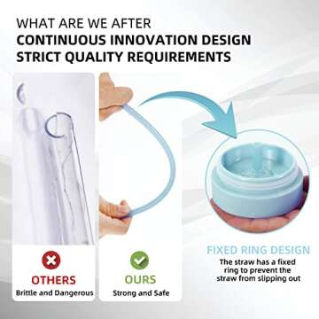 Volhoply 20oz Plastic Skinny Tumblers Bulk 10 Pack,Double Wall Tumbler with Lid and Straw,BPA Free Matte Acrylic Iced Coffee Cups With Straw,Reusable Travel Cute Mug for Party,DIY Gift(Blue, 10 Set)