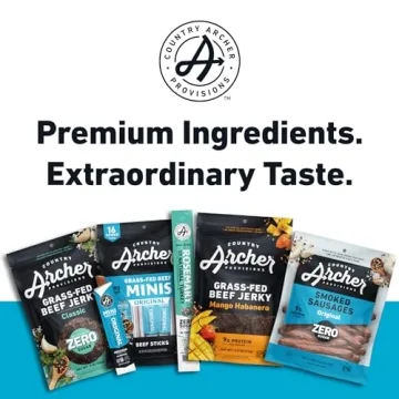 Country Archer Mini Beef Jerky Sticks - Grass Fed, Gluten Free