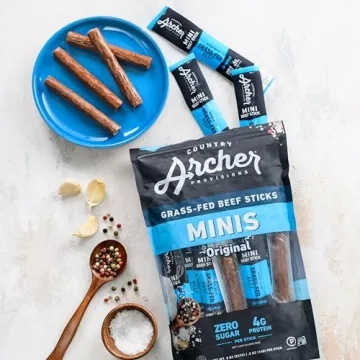 Country Archer Mini Beef Jerky Sticks - Grass Fed, Gluten Free
