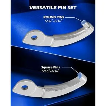 Orion Motor Tech 8pc Adjustable Pin Spanner Wrench Tool Set, Spanner Nut Wrench Tools with Changeable Heads for Pipes Heating Cars, Coilover Hook Wrenches for Suspension System, 3/4" to 6-1/10"