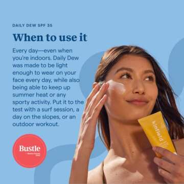 Kinfield Daily Dew - Hydrating Mineral Sunscreen with Broad-Spectrum SPF 35 - Water and Sweat Resistant - Cruelty-free and Reef-safe Skincare - 2.0 oz/ 60 g