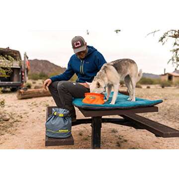 Ruffwear, Kibble Kaddie 42 Cup Dog Food Storage System for Camping, Travel, and Everyday, Slate Blue