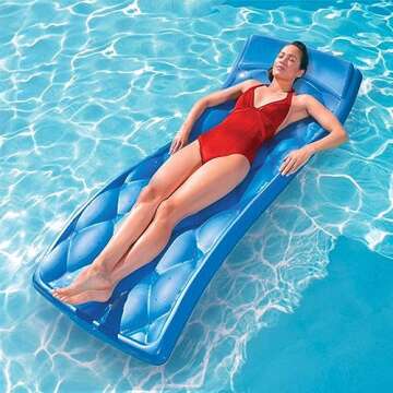 SwimWays Aquaria Avena Lounge Cell Foam Pool Float - Blue